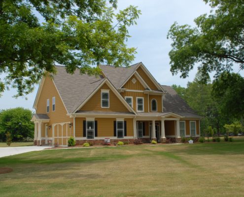 big residential family home on large property