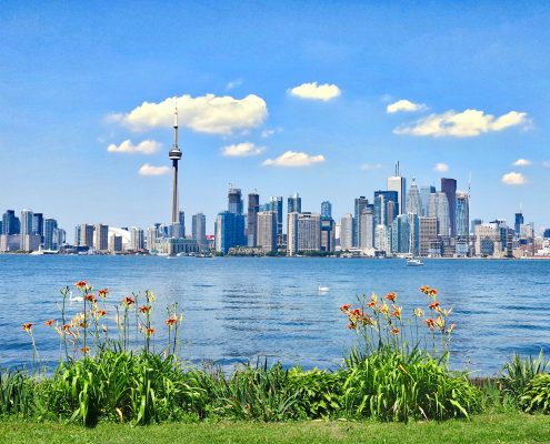 Toronto landscape along water
